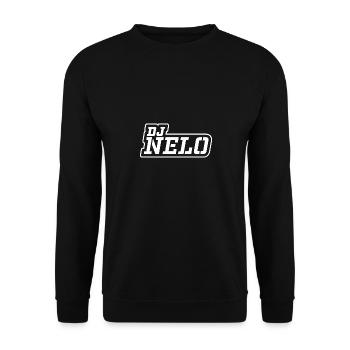 Logo White - Unisex Pullover - Schwarz - Vorne - Alina (178cm) & Michal (187cm)