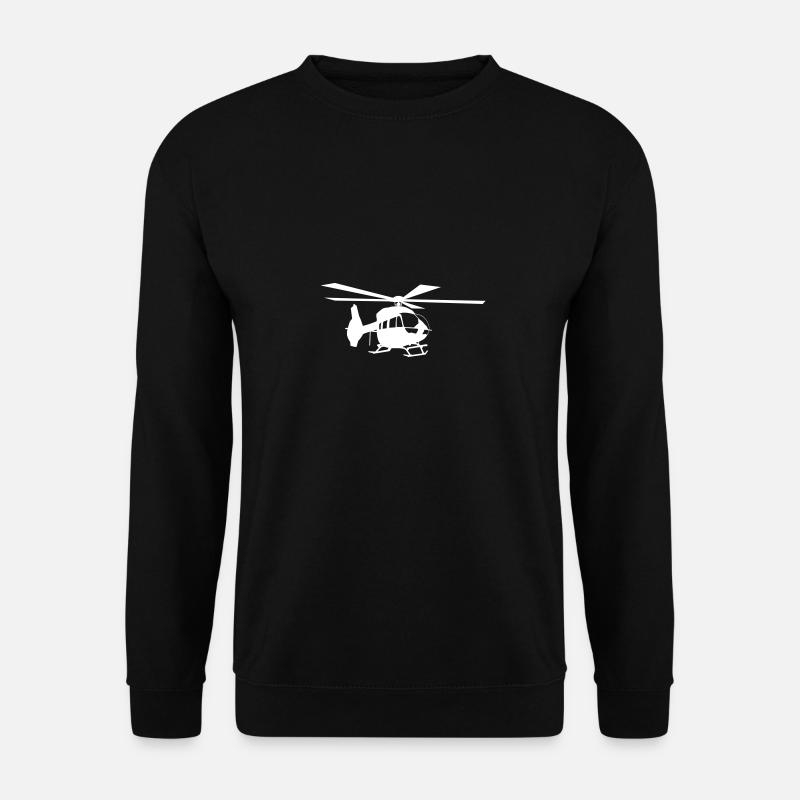 Helicopter H145 mit 5-Blatt-Rotor (Weiß) - Unisex Pullover - Schwarz