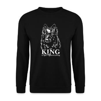 Groenendael Tervueren Roi de tout Chiens - Sweat-shirt Unisexe - noir - Devant - Alina (178cm) & Michal (187cm)