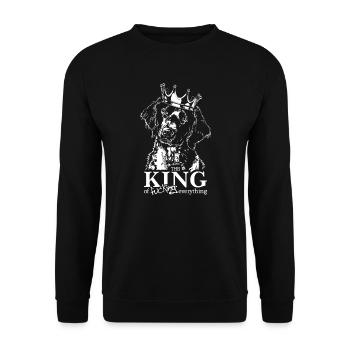 Great Münsterländer King of everything dogs - Unisex Sweatshirt - black - Front - Alina (178cm) & Michal (187cm)