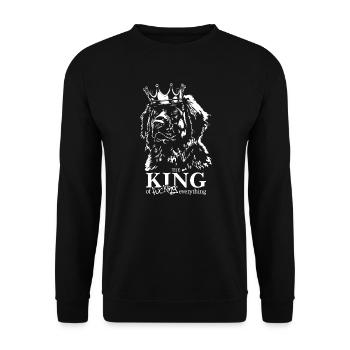 Leonberger King de tout Chiens Disant - Sweat-shirt Unisexe - noir - Devant - Alina (178cm) & Michal (187cm)