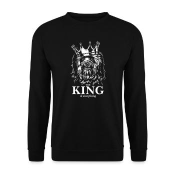 Havaneser King of everything Hund Wilsigns - Unisex Pullover - Schwarz - Vorne - Alina (178cm) & Michal (187cm)