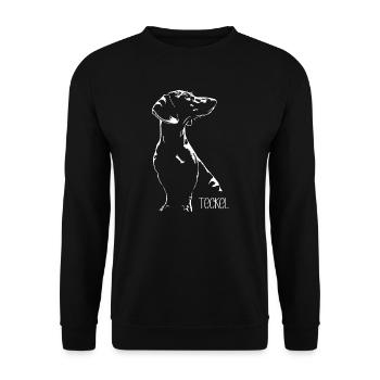 Teckel Silhouette Chien Chien Wilsigns - Sweat-shirt Unisexe - noir - Devant - Alina (178cm) & Michal (187cm)