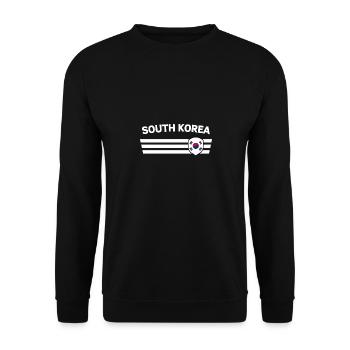 South korea fan trikot for global competitions - Unisex Sweatshirt - black - Front - Alina (178cm) & Michal (187cm)