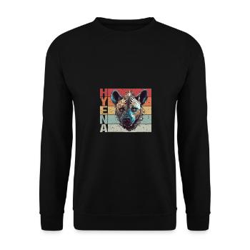 Evil Hyena Retro style - Unisex Sweatshirt - black - Front - Alina (178cm) & Michal (187cm)