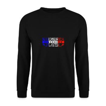 Harmonica player patriote pour harmoniciste - Sweat-shirt Unisexe - noir - Devant - Alina (178cm) & Michal (187cm)