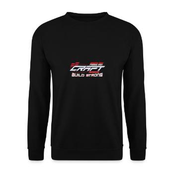Power grit craft build strong - Unisex Sweatshirt - black - Front - Alina (178cm) & Michal (187cm)