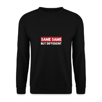 Same Same But Different - Unisex Pullover - Schwarz - Vorne - Alina (178cm) & Michal (187cm)