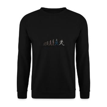 Evolution Fußball 06 2024 Zeichenfläche 2 - Unisex Pullover - Schwarz - Vorne - Alina (178cm) & Michal (187cm)