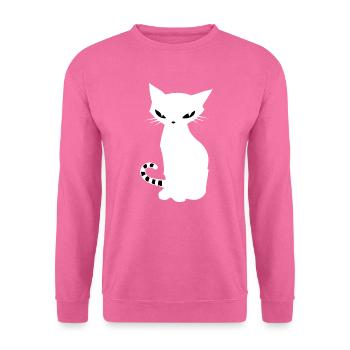 White cat - Unisex Sweatshirt - pink - Front