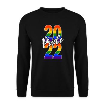 Gay Pride 2022 LGBTIQ Queer Demonstration - Unisex Pullover - Schwarz - Vorne - Alina (178cm) & Michal (187cm)