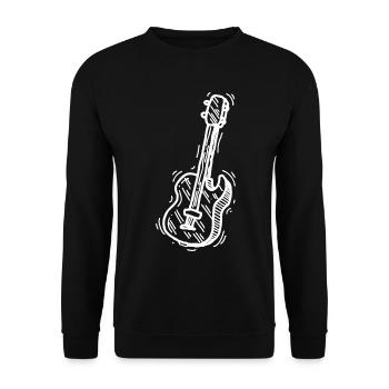 Gitarrist Gitarrist Musiker Gitarre - Unisex Pullover - Schwarz - Vorne - Alina (178cm) & Michal (187cm)