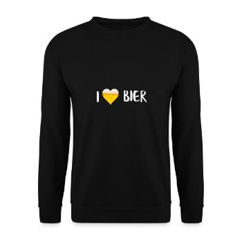 Bierliebe - Unisex Pullover - Schwarz - Vorne - Alina (178cm) & Michal (187cm)