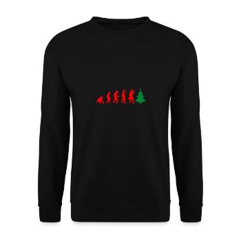 Évolution de Noël - Sweat-shirt Unisexe - noir - Devant - Alina (178cm) & Michal (187cm)