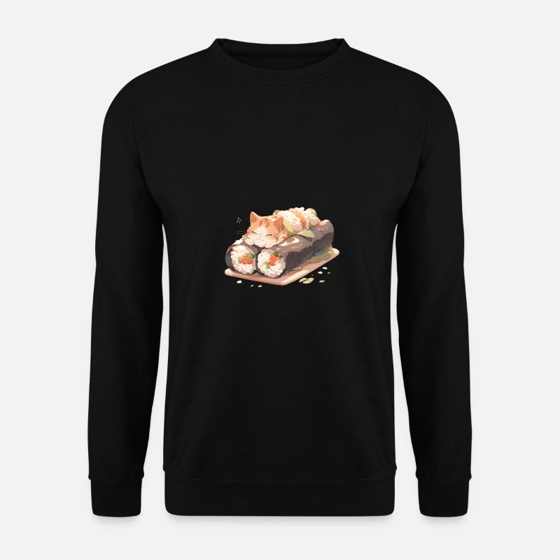 Chat à sushi - Sweat-shirt Unisexe - noir