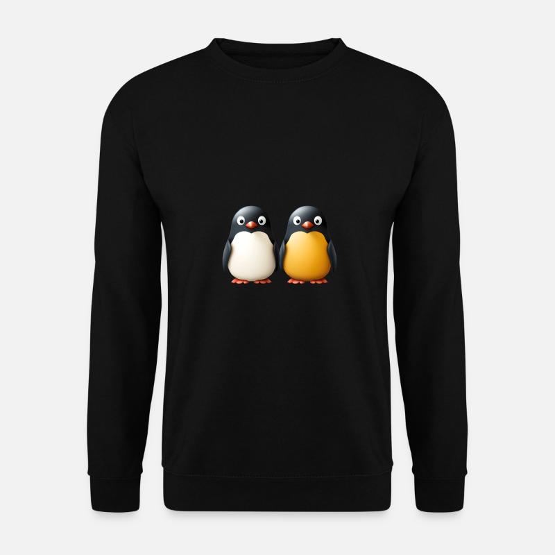 2 cute Penguins - Unisex Pullover - Schwarz