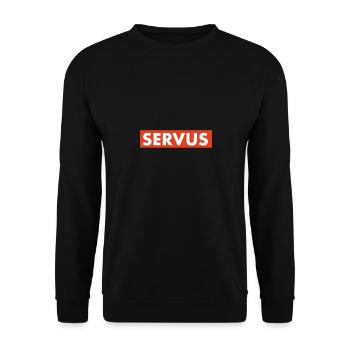Servus | Bayern Österreich Wien München - Unisex Pullover - Schwarz - Vorne - Alina (178cm) & Michal (187cm)