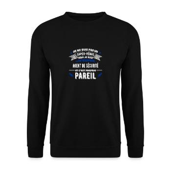 SuperAgent de sécurité cadeau - Sweat-shirt Unisexe - noir - Devant - Alina (178cm) & Michal (187cm)