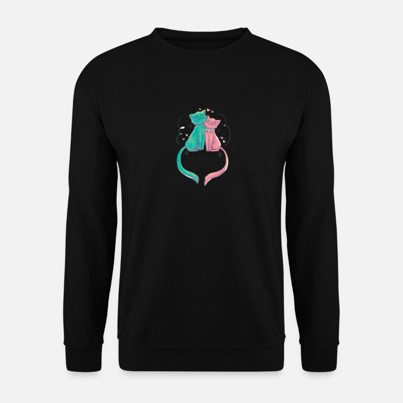 Katze Liebe Geschenk - Unisex Pullover - Schwarz