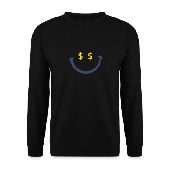 Dollar-Lächeln - Unisex Pullover - Schwarz - Vorne - Alina (178cm) & Michal (187cm)