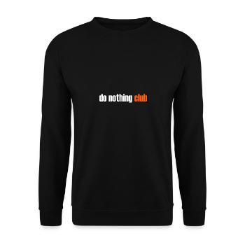 Do Nothing Club - Unisex Sweatshirt - black - Front - Alina (178cm) & Michal (187cm)