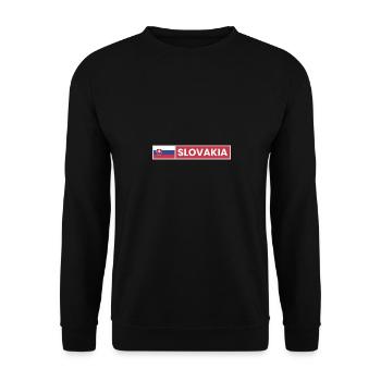 Slovakia National Flag - Unisex Sweatshirt - black - Front - Alina (178cm) & Michal (187cm)