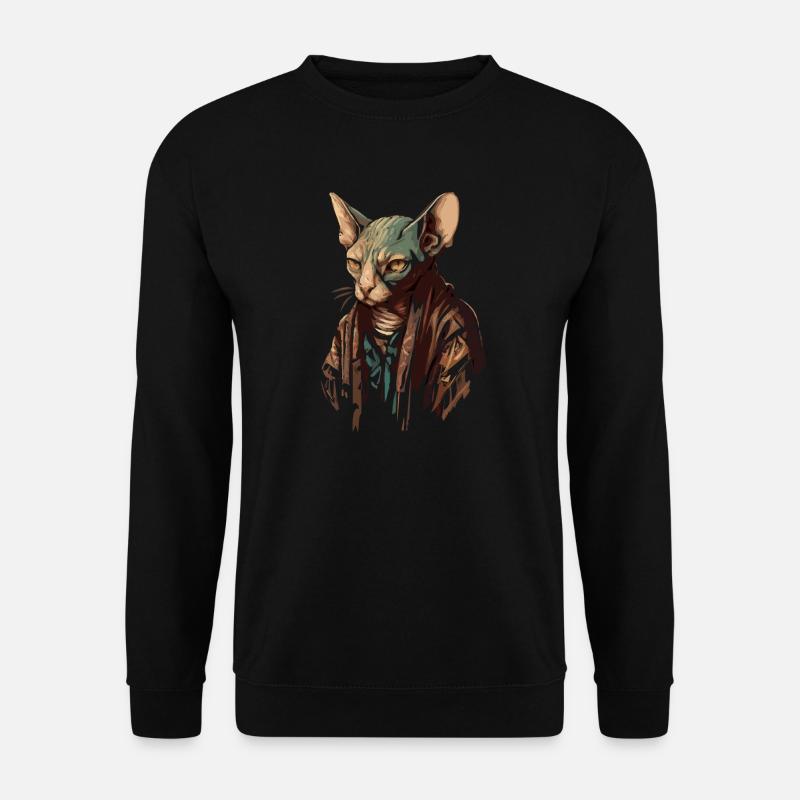 Sphinx Katze - Unisex Pullover - Schwarz