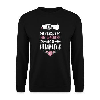 Une mère est un cadeau de la... - Sweat-shirt Unisexe - noir - Devant - Alina (178cm) & Michal (187cm)