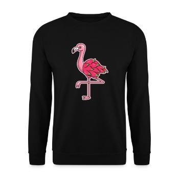 Flamingo Dragon Fruit Design for - Unisex Sweatshirt - black - Front - Alina (178cm) & Michal (187cm)