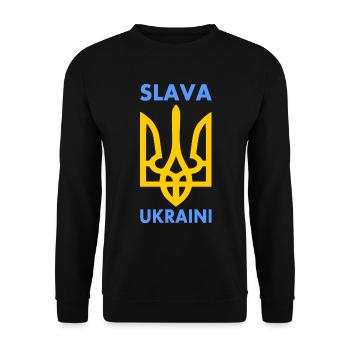 Slava ukraini - Unisex Pullover - Schwarz - Vorne - Alina (178cm) & Michal (187cm)