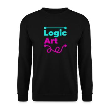 Logique VS art - Sweat-shirt Unisexe - noir - Devant - Alina (178cm) & Michal (187cm)
