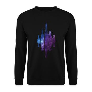 CHESS CHESS PLAYERS CHESS PIECES - Unisex Sweatshirt - black - Front - Alina (178cm) & Michal (187cm)