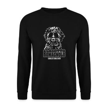 LAGOTTO ROMAGNOLO coolest dog Wilsigns Cadeau - Sweat-shirt Unisexe - noir - Devant - Alina (178cm) & Michal (187cm)