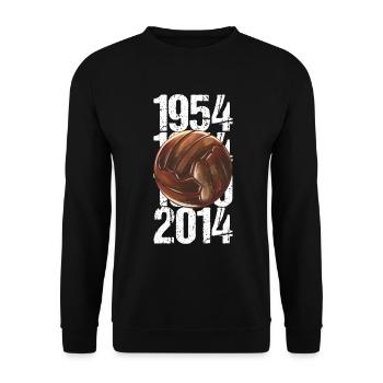 Football Germany Tradition Fan Gift - Unisex Sweatshirt - black - Front - Alina (178cm) & Michal (187cm)