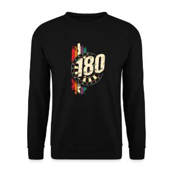 Darts 180 Dartboard Triple Dart Dartpfeil - Unisex Pullover - Schwarz - Vorne - Alina (178cm) & Michal (187cm)