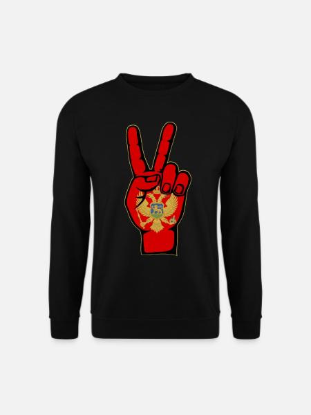 Montenegro Peace Victory Symbol - Unisex Sweatshirt - black