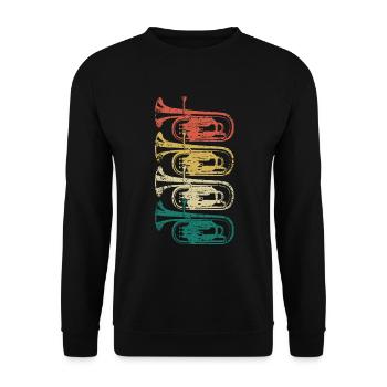 Euphonium Corn Orchestra Musiciens Instrument à vent - Sweat-shirt Unisexe - noir - Devant - Alina (178cm) & Michal (187cm)