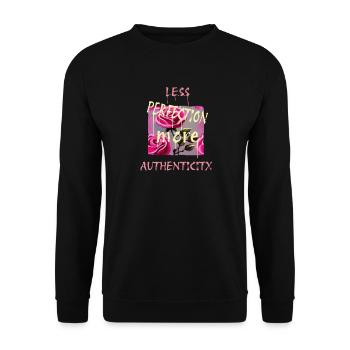 Authenticity Design - Unisex Sweatshirt - black - Front - Alina (178cm) & Michal (187cm)