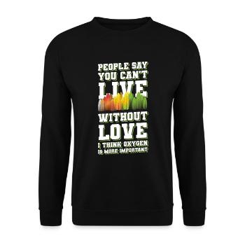 Outdoor Trees Environmental Protection Forest Animals - Unisex Sweatshirt - black - Front - Alina (178cm) & Michal (187cm)