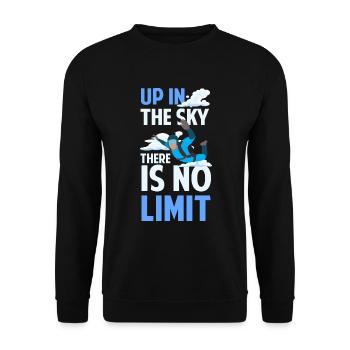 Skidiving Paragliding Jumping Air Sports - Unisex Sweatshirt - black - Front - Alina (178cm) & Michal (187cm)