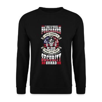 Security guard profession bouncer guard - Unisex Sweatshirt - black - Front - Alina (178cm) & Michal (187cm)