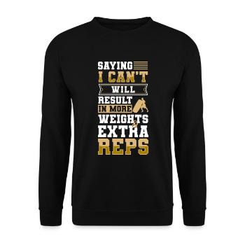 Fitness Trainer Endurance Job - Unisex Sweatshirt - black - Front - Alina (178cm) & Michal (187cm)