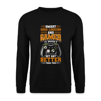 E-Sport Konsole Computer Games - Unisex Pullover - Schwarz - Vorne - Alina (178cm) & Michal (187cm)
