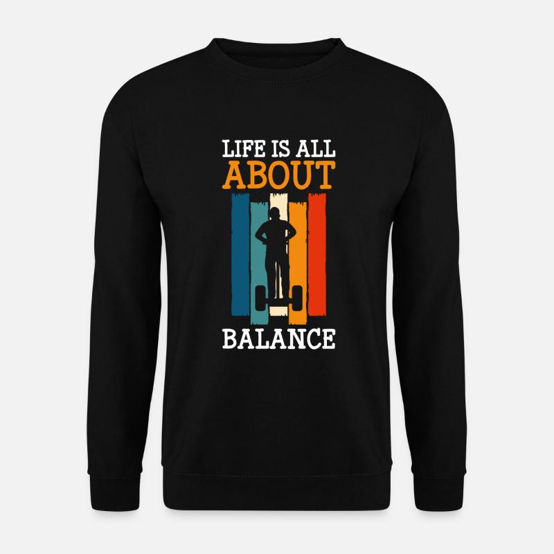 Roller Balance Floating Board - Unisex Sweatshirt - black