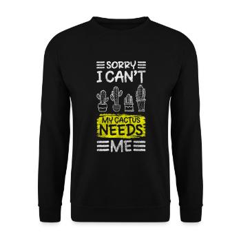 Jardin de cactus Piksig - Sweat-shirt Unisexe - noir - Devant - Alina (178cm) & Michal (187cm)