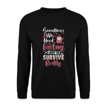 Imp Gifts Leprechaun - Unisex Sweatshirt - black - Front - Alina (178cm) & Michal (187cm)