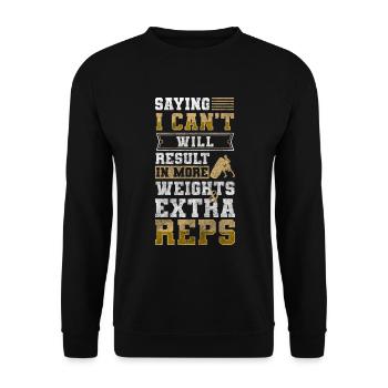Coach Gym Athlète De Musculation - Sweat-shirt Unisexe - noir - Devant - Alina (178cm) & Michal (187cm)