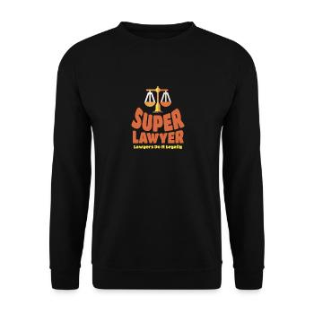 Super Lawyer T-Shirt: Show Off Your Superpowers - Unisex Sweatshirt - black - Front - Alina (178cm) & Michal (187cm)