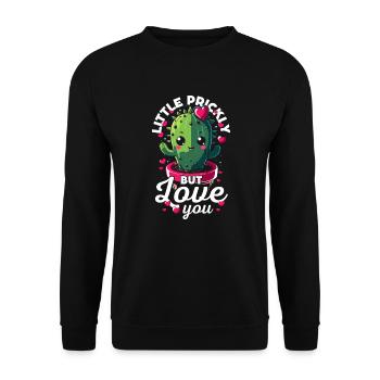 Un peu épineux mais je t'aime - Cute cactus - Sweat-shirt Unisexe - noir - Devant - Alina (178cm) & Michal (187cm)