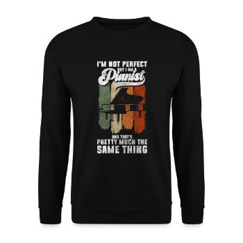 Pianist Classical Pianist - Unisex Sweatshirt - black - Front - Alina (178cm) & Michal (187cm)